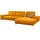 W.Schillig Ecksofa "run, Designsofa mit tollem Sitzkomfort, bequem, L-Form", gelb (brandy s37), B:319cm H:88cm T:178cm, Longlife Xtra-Leder Z73: Naturwalkleder der Luxusklasse aus den erlesensten Rohhäuten.