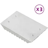 vidaXL Striegel 3 Stk. Silbern Aluminium