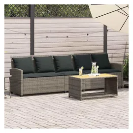 vidaXL Gartensofa 5-Sitzer Loungesofa grau