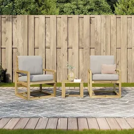 vidaXL Garten-Lounge-Set 3-tlg. Kiefernholz braun