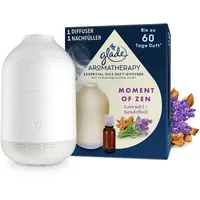 Glade Aromatherapy Essential Oils Duft-Diffuser Starterset Nachfüller, Moment of Zen, Lavendel + Sandelholz, 17.4ml