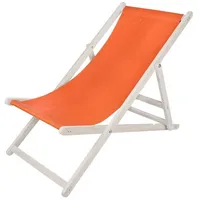 Liegestuhl Strandliege Weiß Gartenliege Klappbar Sonnenliege Strandstuhl Orange