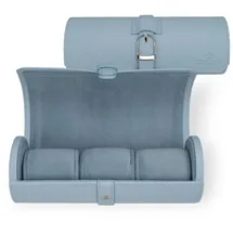 Windrose Uhrenetui Marvella für 3 Uhren 21,5 cm Blau