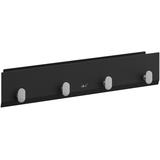 Zack Schlüsselboard, Schwarz, Edelstahl, Metall, 2.5x16.1x5.6 cm, Ablage, Garderobe, Schlüsselboards & -kästen