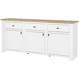 Home Affaire Bristol 198 x 88 x 45 cm Pinie dekor / Eiche Wotan dekor / Weiß