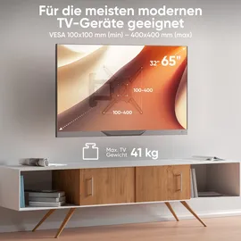 ONKRON TV-Wandhalterung M4R-B, bis 41 kg, Schwarz