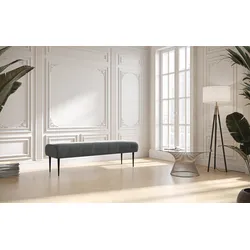 2,5-Sitzer PLACES OF STYLE "Amber", grau, B:139cm H:52cm T:54cm, 100% Polyester, Sofas, mit Knopfheftung,in verschieden Stoffarten