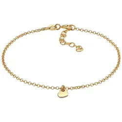Elli Herz Liebe Romantik Erbskette 925 Silber Gold Damen 