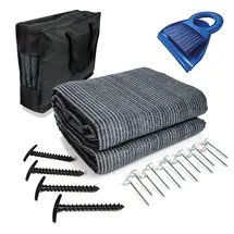 Mr Nomad Vorzeltteppich 2x2.5m – Hochwertiger, UV-beständiger Campingteppich aus HDPE (300 g/m2) – Perfekter Vorzeltboden für Wohnwagen & Wohnmobil – inkl. Tragetasche & Zubehör