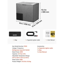 Vevor Kompressor Kühlbox 20 l