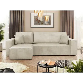 Mirjan24 Ecksofa Natur, Textil, 5-Sitzer, L-Form,L-Form, 244x145 cm, Wohnzimmer, Sofas - Couches, Wohnlandschaften, Ecksofas