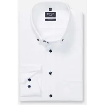 Olymp Modern Fit Businesshemd mit Button-Down-Kragen, Weiss, 43