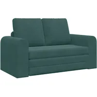 vidaXL Schlafcouch Samt 2-Sitzer Dunkelgrün