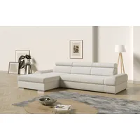 sit&more Eckcouch Kunstleder 2-Sitzer Weiß