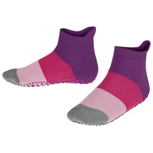 Falke Unisex Kinder Stoppersocken Colour Block K Hp Baumwolle rutschhemmende Noppen 1 Paar, Blau Deep Lilac 6963, 23-26 - 23-26
