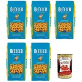 De Cecco Cavatappi N.87, 100% Italienisch Pasta Nudeln 5x 500g+Polpa 400g