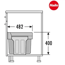 HAILO Tandem 30l grau