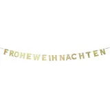 Riffelmacher & Weinberger Deko-Schriftzug Glitzer Holz Girlande 190 x 10 cm Gold