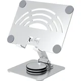 Tablet-ständer. Um 360° Drehbarer, Verstellbarer Tablet-ständer, Faltbarer Aluminium-tischständer Mit Rutschfesten Pads.