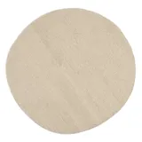 THEKO Wollteppich THEKO "Taza Royal" Gr. 9, beige (natur weiß), H:24mm Ø:150cm, Schurwolle, Teppiche, echter Berber Teppich aus Marokko, reine Schurwolle, handgeknüpft