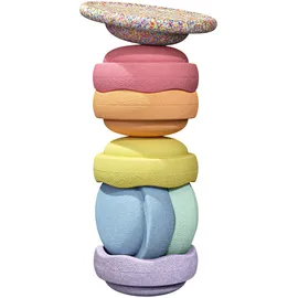 Stapelstein Original grow rainbow pastel 6-tlg. + Balance Board