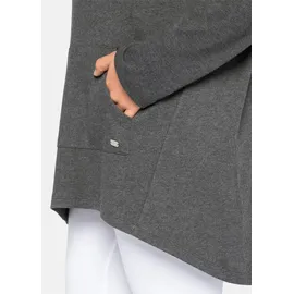 sheego Kurzmantel im asymmetrischen Schnitt - grau - 50