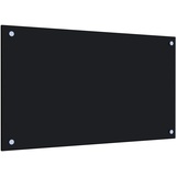 vidaXL Küchenrückwand Schwarz 70x40 cm Hartglas