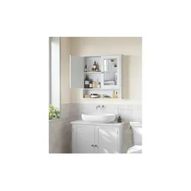 VASAGLE Spiegelschrank LHC002 weiß 56,5 x 13,0 x 58,5 cm