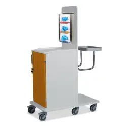 ETERNASOLID MULTICART Hygienewagen T12 mit festem Abfallsammler 92218-KI , Farbe: kirsche