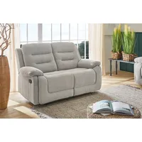 2-Sitzer JOCKENHÖFER GRUPPE "Sylt", grau, B:162cm H:103cm T:98cm, Sofas, Mit Liegefunktion durch halbautom. Relaxfunktion, Federkern-Polsterung