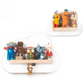 BOARTI Kinderregal Wolke 22 x 5 cm Holz weiß