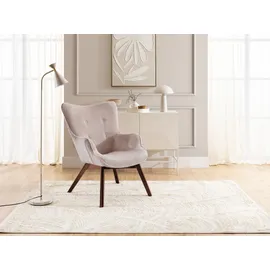 s-style möbel Lounge-Sessel Lenari Cordstoff 71 x 96 x 86 cm Rosa