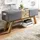 FineBuy Turnbock Stoff 120 cm Grau Springbock Stauraum Turnhocker Bank