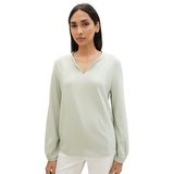 TOM TAILOR Damen Langam-Shirt VERTICAL STRIPE Regular Fit Desert Grün Weiß Thin Stripe 34914 XXL