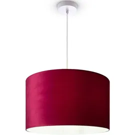 Paco Home Hugo 1-flg. Ø45,5 cm Velours rot-weiß