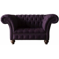 JVmoebel Chesterfield-Sofa, Chesterfield 1.5 Sitzer Sessel Sofa Wohnzimmer Klassisch Design lila