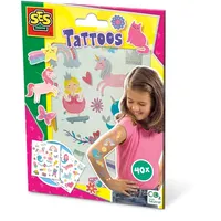 SES Creative 14673 Märchen Tattoos für Kinder Hautfreundliche Metallische Tattoos