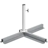 SUNCOMFORT Ständerkreuz für 2 Platten Metall pulverbeschichtet Silber
