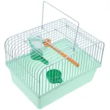 BELLIFFY Tragbarer VogelkäFig FüR Kleine VöGel Papageien Und Nymphensittiche Mit Sitzstange Futterbox Und Trinkspender Leicht Zum Mitnehmen Und Reinigen