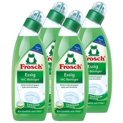 FROSCH 4x Frosch Essig WC-Reiniger 750 ml – Kalklösend mit Essig WC-Reiniger