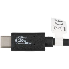 Heitech USB-C auf USB-C 1 m Schwarz