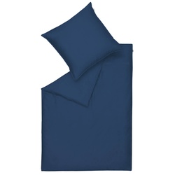 SCHÖNER WOHNEN-Kollektion Bettwäsche Pure 135 x 200 cm Satin Blau Navy