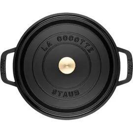 Staub Cocotte 26 cm rund schwarz