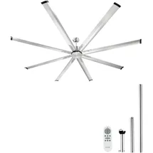 Vevor 244 cm Deckenventilator Silber