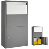 Tectake Wandbriefkasten grau