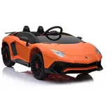 TPFLiving Elektro-Kinderauto Lamborghini Aventador SVJ orange - Kinderauto - Elektroauto - Ledersitz und Sicherheitsgurt