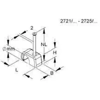 Kleinhuis 2722/25 BI-Krallenschelle, mit Nagel- 2 mm, NL 272225