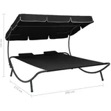Sonnenliege Kissen Doppelliege Gartenliege Relaxliege Sonnendach Liege 9 Farbe