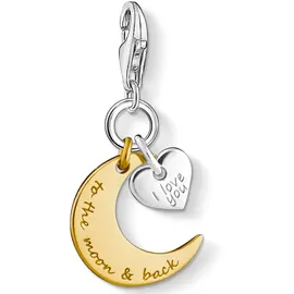 Thomas Sabo Mond & Herz Charm-Anhänger gold 1443-413-39