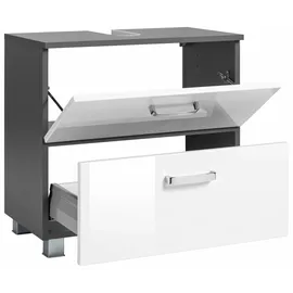 WELLTIME Waschbeckenunterschrank Ravenna 60 x 59 x 35 cm Grau